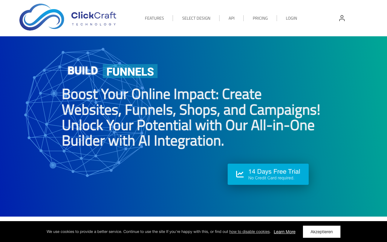 ClickCraft Website Screenshot